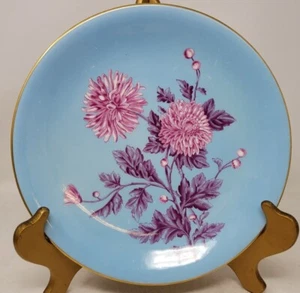 Plato de gabinete floral antiguo Royal Worcester para Bailey, Banks & Biddle - Imagen 1 de 9