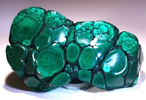 3.6" 10.8 oz Top Quality Polished Bull's Eye Malachite, Congo! M540 - Picture 1 of 4