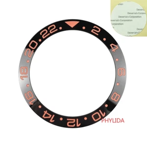 HQ Black 40mm GMT 24 Hours Ceramic Bezel Insert Set For 42mm GMT II Style Watch - Picture 1 of 2