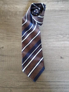 DOLCEPUNTA Made Italy elegante Krawatte Herren 100% Seide mehrfarbig Streifen - Bild 1 von 5