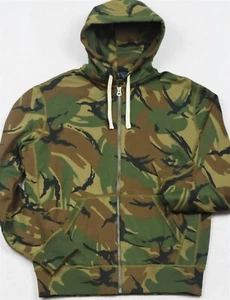 Polo Ralph Lauren Camouflage Hoodie durchgehender Reißverschluss Camouflage Fleecejacke S neu mit Etikett $ 148 - Bild 1 von 8
