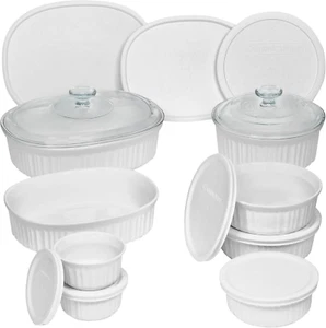 French White 18-Piece Bakeware Set - Picture 1 of 1