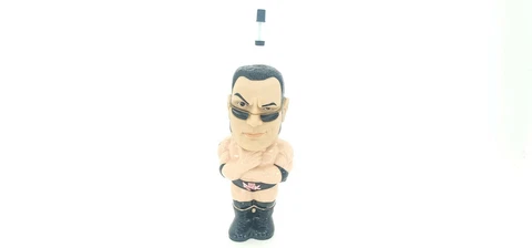 The Rock 3D Sipper Water Bottle WWF Titan Sports Vintage WWE Dwayne Johnson 1999 Cover