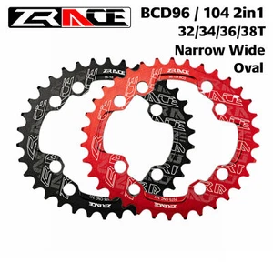 2in1 BCD96/104 Universal Oval Narrow Wide Chainring Chain Ring 32/34/36/38T - Picture 1 of 6