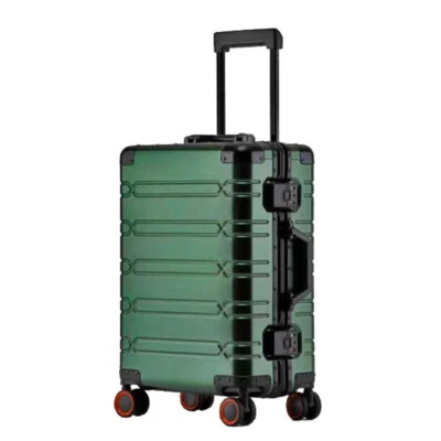 Aluminium Handgepäck Trolley 55 cm Dunkel grün Kabinentrolley Hartschale Bowatex - Bild 1 von 4