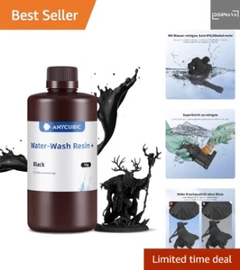 UV-Resin Wasserlöslich Schwarz, 1kg für präzisen 3D Druck - Geringer Geruch - Bild 1 von 11