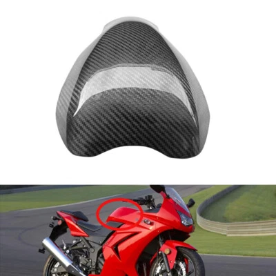 Protector de tanque de gasolina de fibra de carbono negro 1 pieza para Kawasaki Ninja 250 2008-10 Foto 1 de 4
