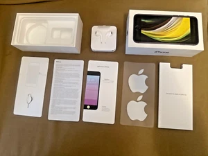 Apple iPhone Box Only SE 2020 64GB Black ear pods decal and literature - Photo 1 sur 5