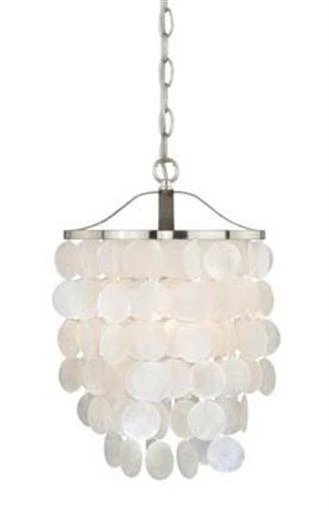 Vaxcel P0138 Elsa One Light Mini Pendant in Satin Nickel