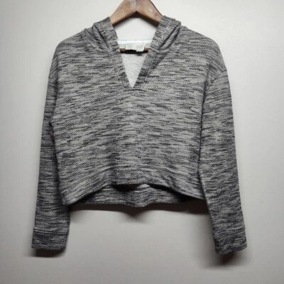 Sudadera con Capucha Recortada Saturday Sunday Mujer Talla S Gris Manga Larga Informal Atletismo Foto 1 de 4