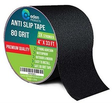 EdenProducts Heavy Duty Anti Slip Traction Tape, 4 Inch x 33 Foot (Other Sizes