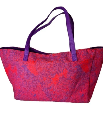 Kenzo Parfums Tote Bag All Over Print Red/pink With Purple Straps - Image 1 of 4