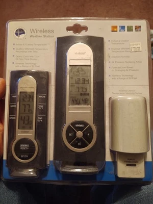 Wireless Weather Station La Crosse Indoor Outdoor Temp Humidity 80 ft Forecast - Image 1 of 4