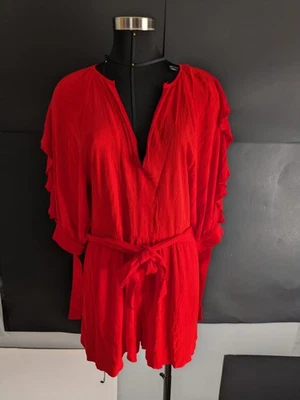 H&M Women's Short Jumpsuit, Red, Size 6 - Image 1 of 4