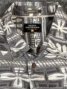 Quiksilver Polo Men's Size L Waterman Collection Button Down Shirt Comfort Fit - - Picture 1 of 7