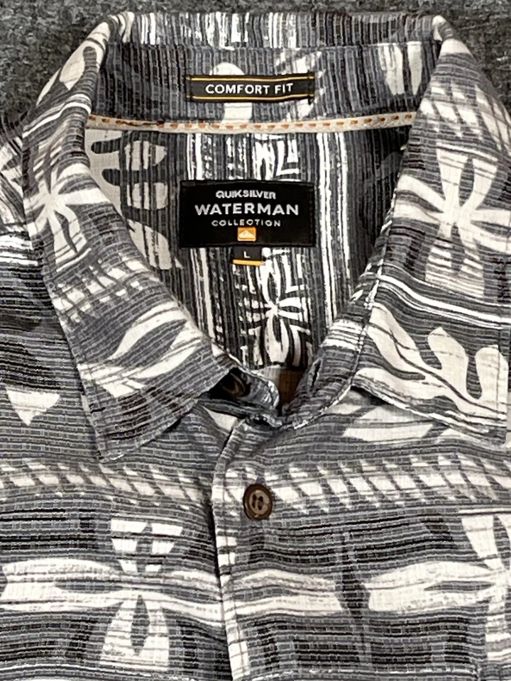 Polo Quiksilver Para Hombre Talla L Colección Waterman Camisa Abotonada Ajuste Cómodo - Foto 1 de 4