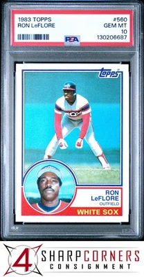 1983 TOPPS #560 RON LEFLORE WHITE SOX PSA 10 - Image 1 of 3