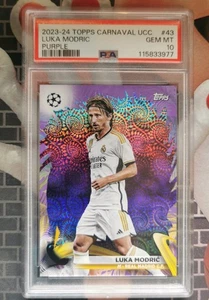2023-24 Topps Carnaval UEFA Clubes Competiciones Luka Modric/15 Purple Pop 2 - Imagen 1 de 2