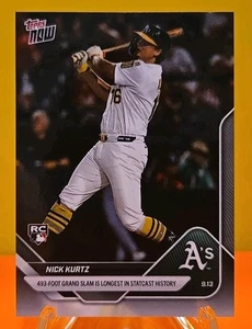 Topps NOW 2025 Nick Kurtz RC #711 "493 ft Grand Slam" Atletismo Novato - Imagen 1 de 7