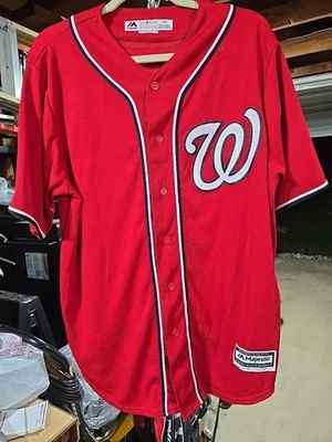 Camiseta deportiva Majestic Washington Nationals MLB para hombre LG Cool Base Daniel Murphy #20  Foto 1 de 4