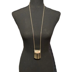 Kendra Scott Women's Ellen Gold Long Pendent Necklace In Ivory Bohemian Retro - Picture 1 of 4