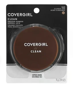 COVERGIRL CLEAN PRESSED POWDER 160 CLASSIC TAN ORIGINAL TALC - Picture 1 of 3