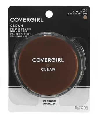 COVERGIRL CLEAN PRESSED POWDER 160 CLASSIC TAN ORIGINAL TALC - Image 1 of 3
