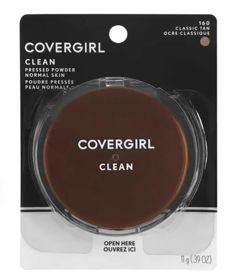 COVERGIRL CLEAN PRESSED POWDER 160 CLASSIC TAN ORIGINAL TALC - Image 1 of 3