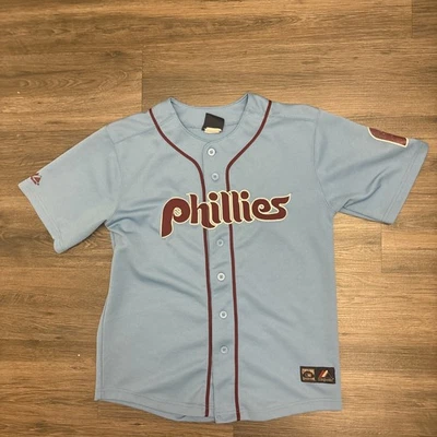 Youth Roy Halladay Philadelphia Phillies MLB Jersey Size Youth Large Blue - Image 1 of 4