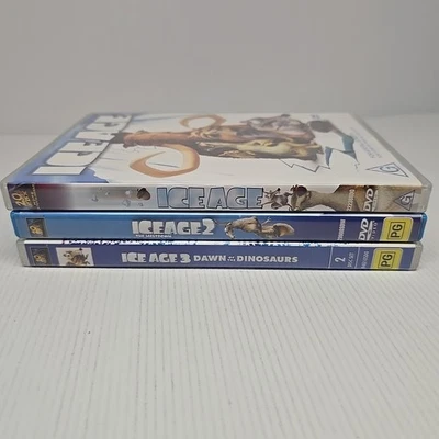 Ice Age Trilogy - 1/2 The Meltdown/3 Dawn Of The Dinosaurs DVD - NO 3D Glasses - Image 1 of 4