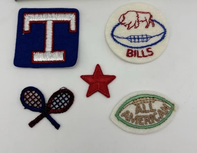 Juego de 5 apliques bordados vintage relacionados con deportes para coser Foto 1 de 4