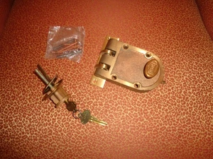 Vintage Heavy Brass Segal Deadbolt & Cylinder Lock With Key - Picture 1 of 4
