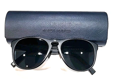 Warby Parker Griffin 101 Black  Gray Unisex Sunglasses 53-19-140 w Case - Image 1 of 4