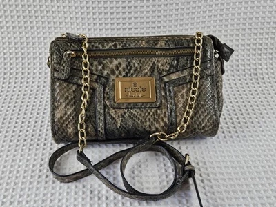 Nicole By Nicole Miller Piel de Serpiente Cartera Bolso Bandolera Concierto Festival Elegante Foto 1 de 4