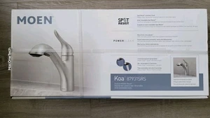 Robinet de cuisine Moen 87931SRS Koa inox simple poignée extractible NEUF - Photo 1/6