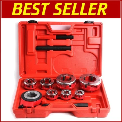 Multi-Size Ratchet Pipe Threader with Easy-Reverse Knob for Precision Threading - Image 1 of 4