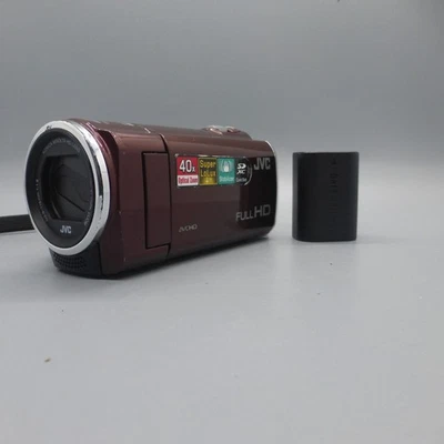 JVC Everio GZ-E105REK Handheld High Definition HDD Camcorder Red Tested - Image 1 of 4