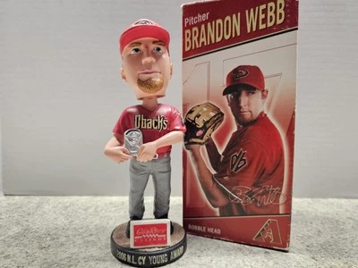 Brandon Webb Arizona Diamondbacks MLB 2007 SGA Bobblehead NIB CY Award - Image 1 of 4