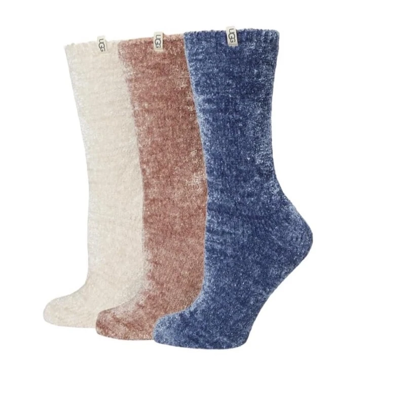 Paquete de 3 calcetines UGG Leda Sparkle para mujer - crema/patrulla del amanecer/dardo. Talla única [1123776] Foto 1 de 1