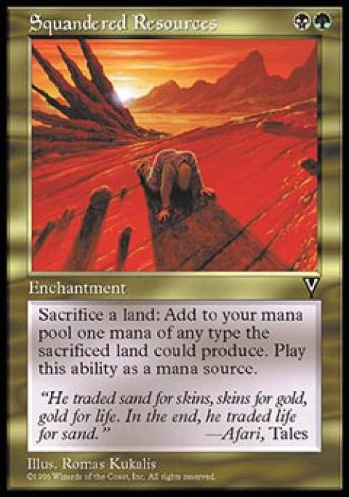MTG English Squandered Resources NM Normal Visions - Image 1 of 1