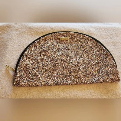 Bolsa de maquillaje/cosméticos Tarte Glitter lentejuelas media luna domo Foto 1 de 4