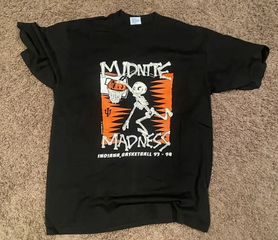 Vintage Indiana Hoosiers 1993-1994 Midnight Madness T-Shirt-XL-Bobby Knight - Image 1 of 4