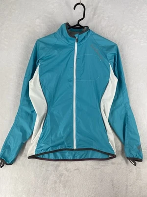 Chaqueta cortavientos ligera para correr Salomon azul medio viento clima para mujer Foto 1 de 4