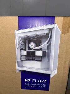 BRAND NEW NZXT H7 Flow (2024) Tempered Glass ATX Mid-Tower Computer Case - White - Picture 1 of 8