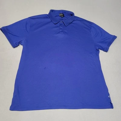Camisa Polo Emporio Armani Para Hombres Grande Azul Manga Corta Calce Clásico Logo Águila Foto 1 de 4