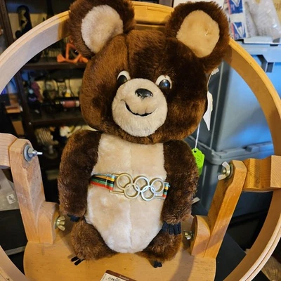 Oso Misha vintage de los Juegos Olímpicos de 1980 Moscú Rusia R Dakin peluche 12" Foto 1 de 3