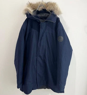 Canada Goose Loro Piana Sudadera con Capucha Chaqueta de Plumón Cuero Negro Disco Lana Azul Marino Talla 3XL Foto 1 de 4