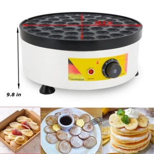 52 PC Commercial Nonstick Electric Dutch Poffertjes Mini Pancake Crepe Machine - Picture 1 of 7