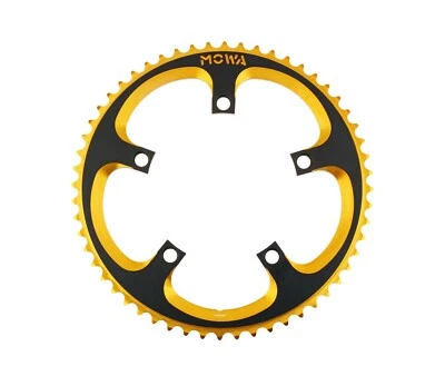 Plato plegable de grava para bicicleta de ciclismo de carretera MOWA 56T BCD130 dorado Foto 1 de 4