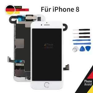 LCD Display Für iPhone 8 Komplett Retina TouchScreen Bildschirm Homebutton Weiß - Bild 1 von 7